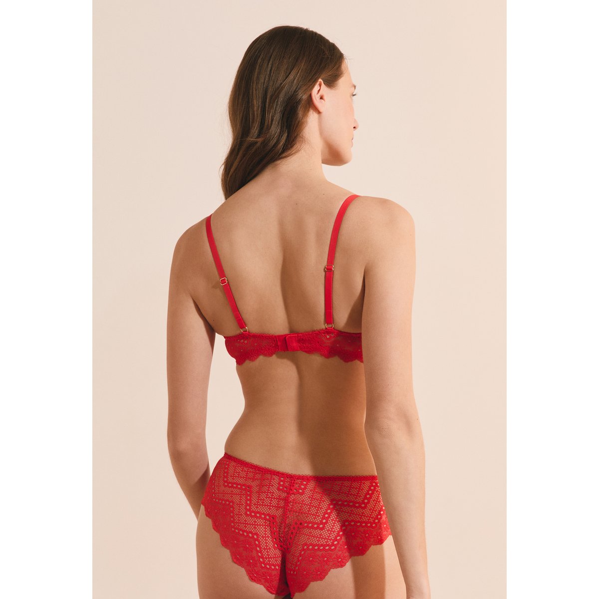 Shorty en dentelle ECLIPSE rouge, ETAM