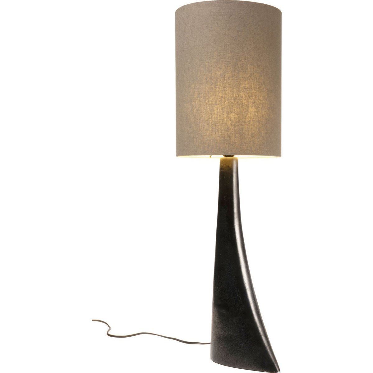 Lampadaire en coton et aluminium, FLY marron, KARE DESIGN