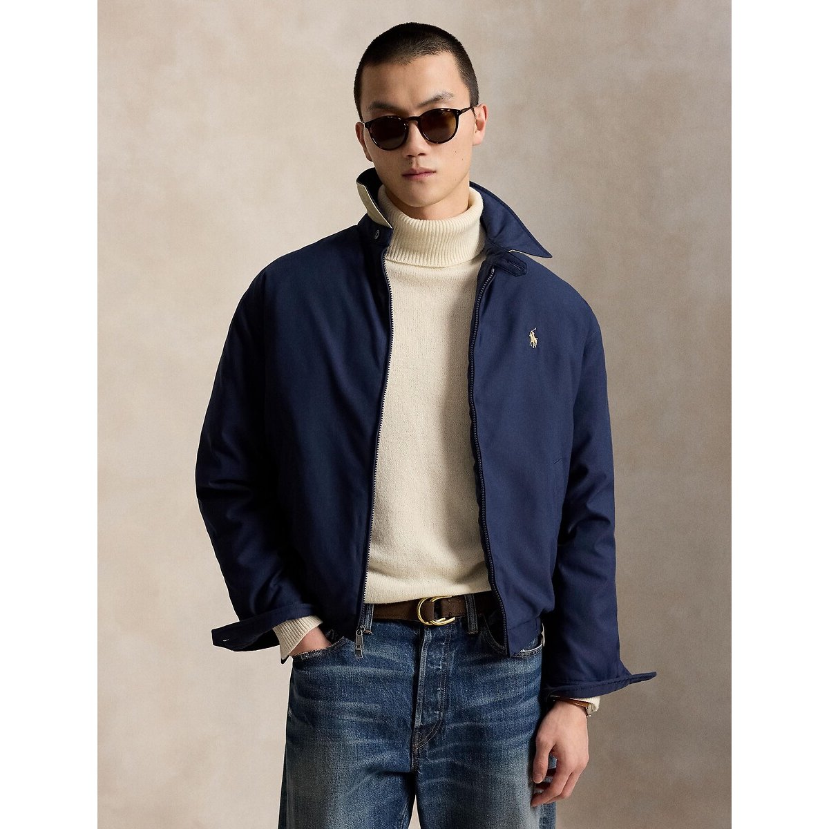 Coupe-vent zippé bleu marine, POLO RALPH LAUREN