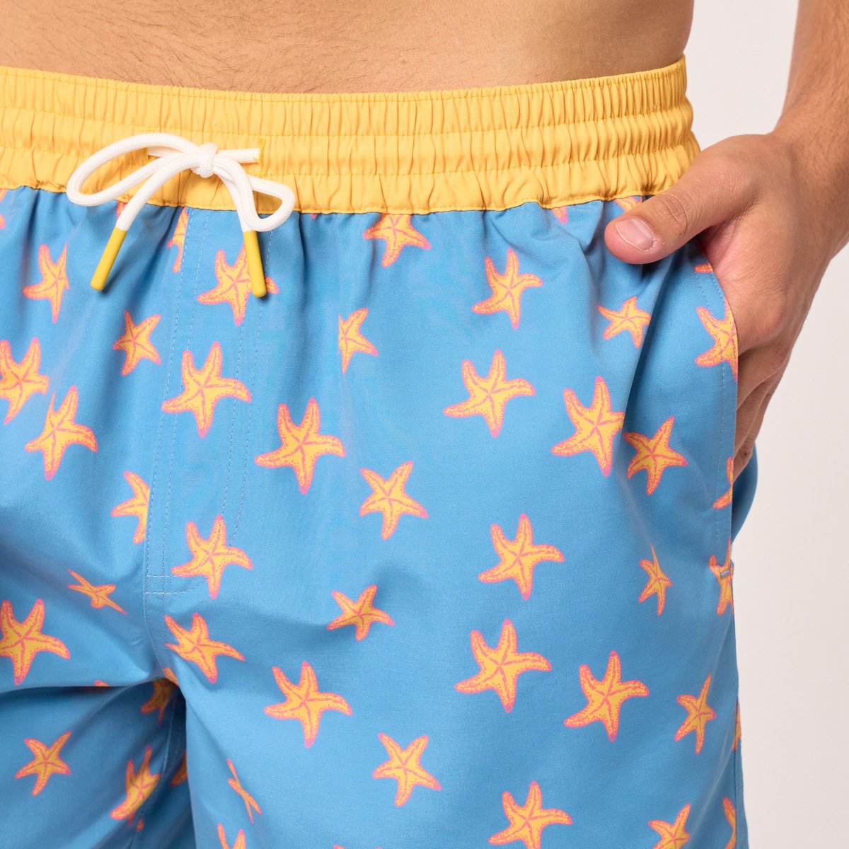 Short de bain en polyester recyclé bleu, BILLYBELT