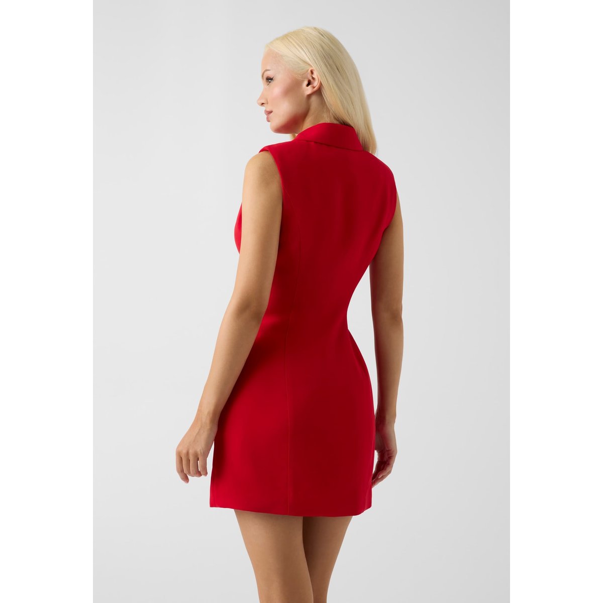 Encolure En V Dress rouge, GUESS