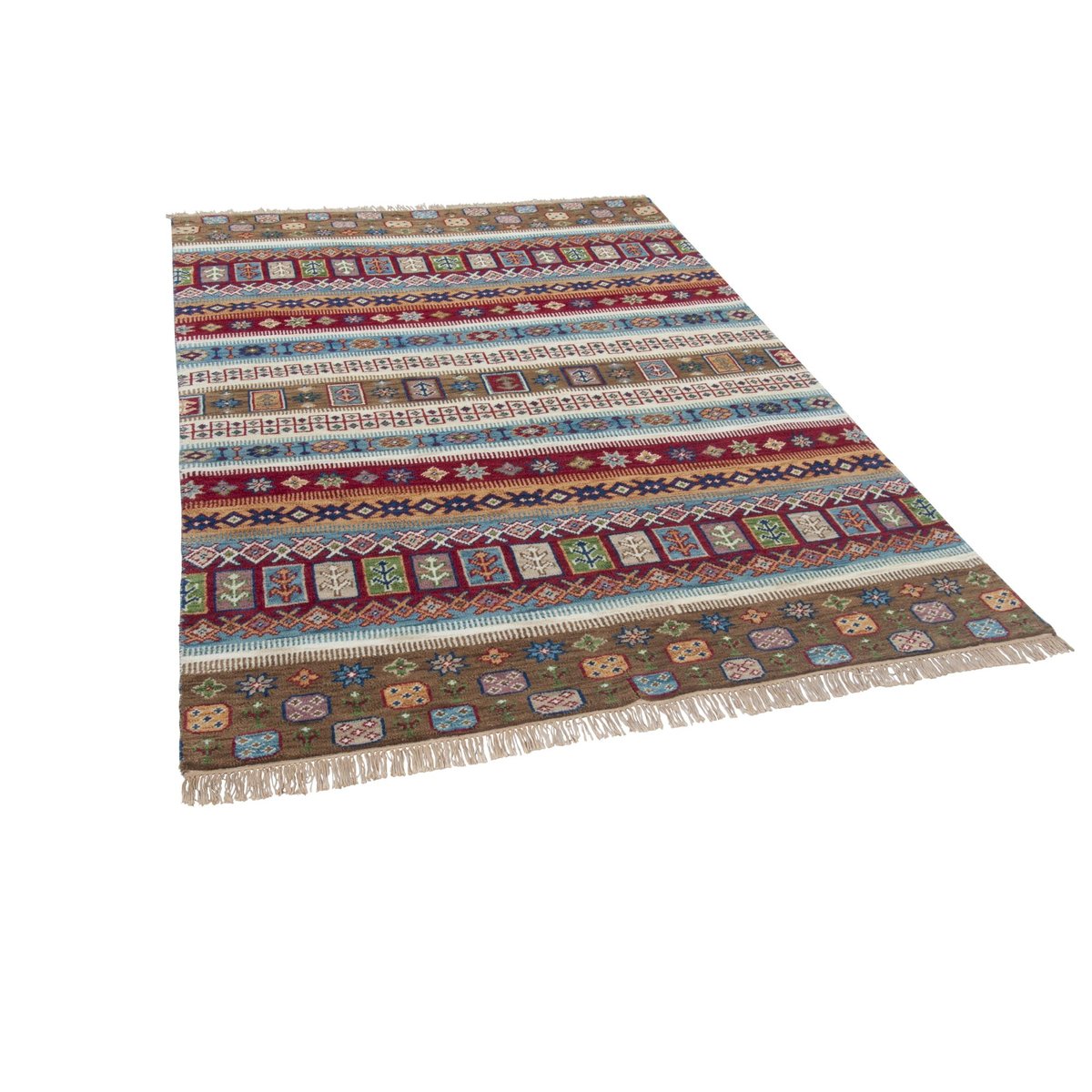 Tapis en laine vierge noué à la main multicolor, THEKO