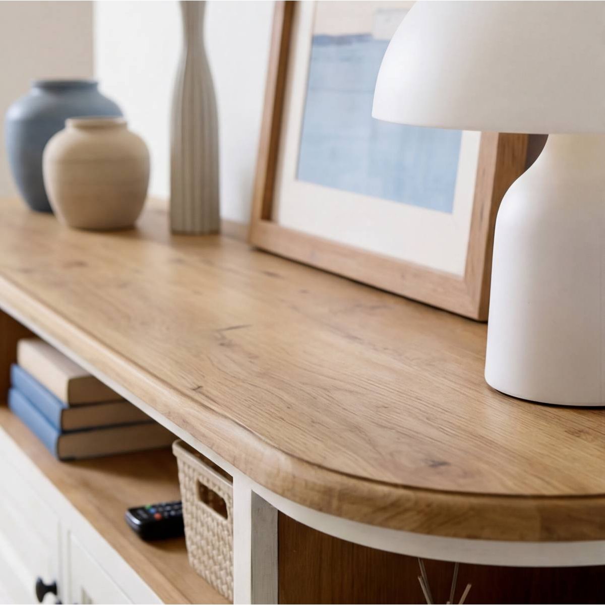 Meuble TV en bois recyclé GARANCE bois clair, MADE IN MEUBLES 