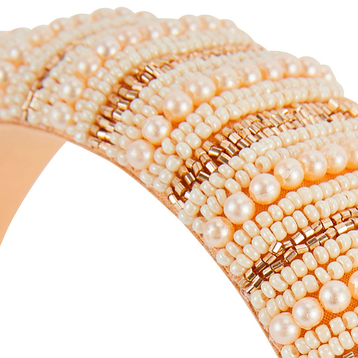 Serre-tête brodé de perles PEARLY blanc, WILD