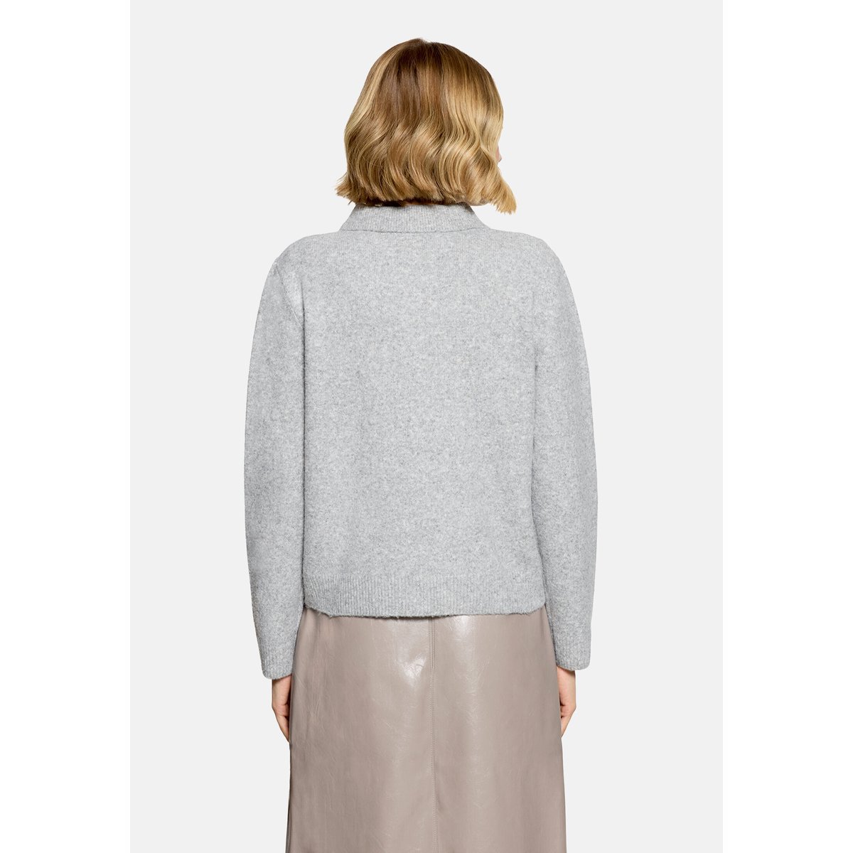 Cardigan en maille à col gris, CARTOON
