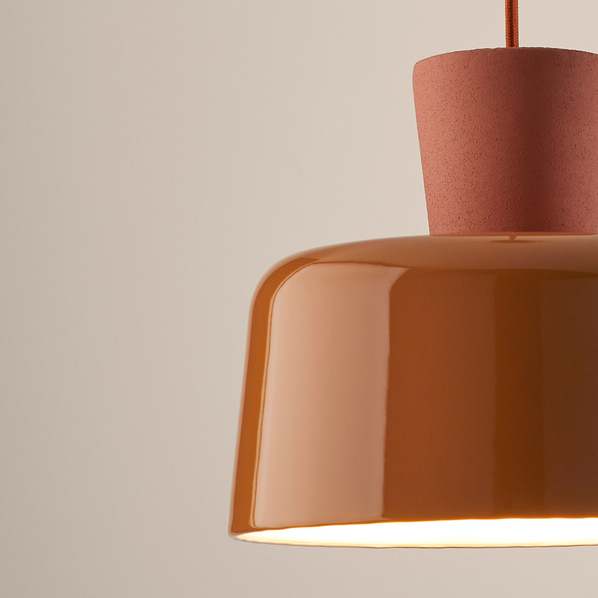 Lámpara colgante de cerámica de colores Ø 21 cm, Jimna caramelo, LA REDOUTE INTERIEURS