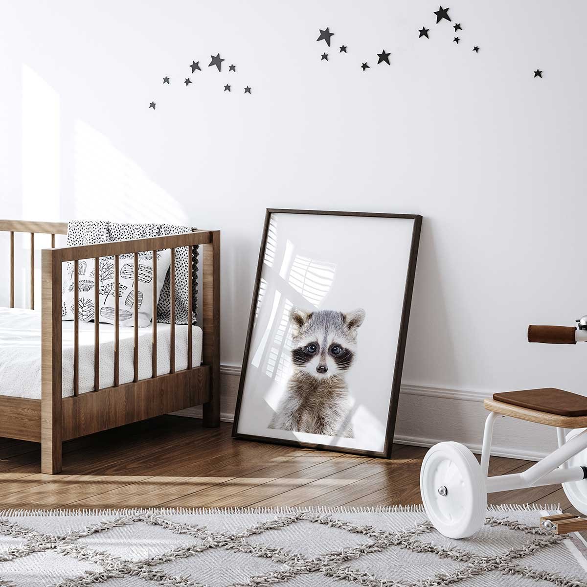Affiche enfant bébé raton laveur affiche seule, HEXOA