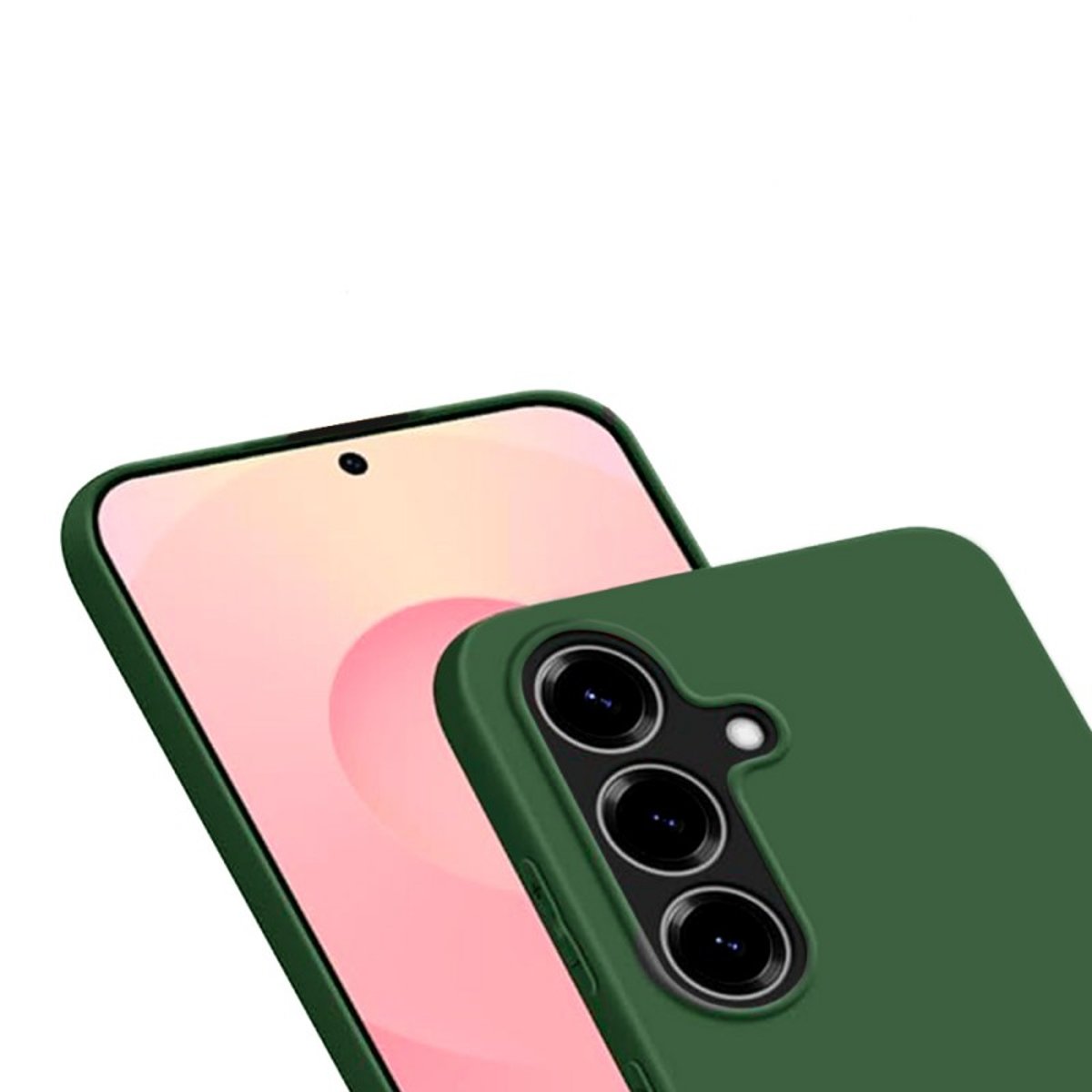 Coque Galaxy S25 antichoc + 2 vitres vert, EVETANE