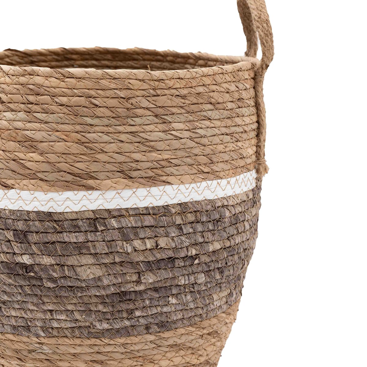 Set of 2 Woven Storage Baskets in Contrast Stripe natural, ÉDITÉ
