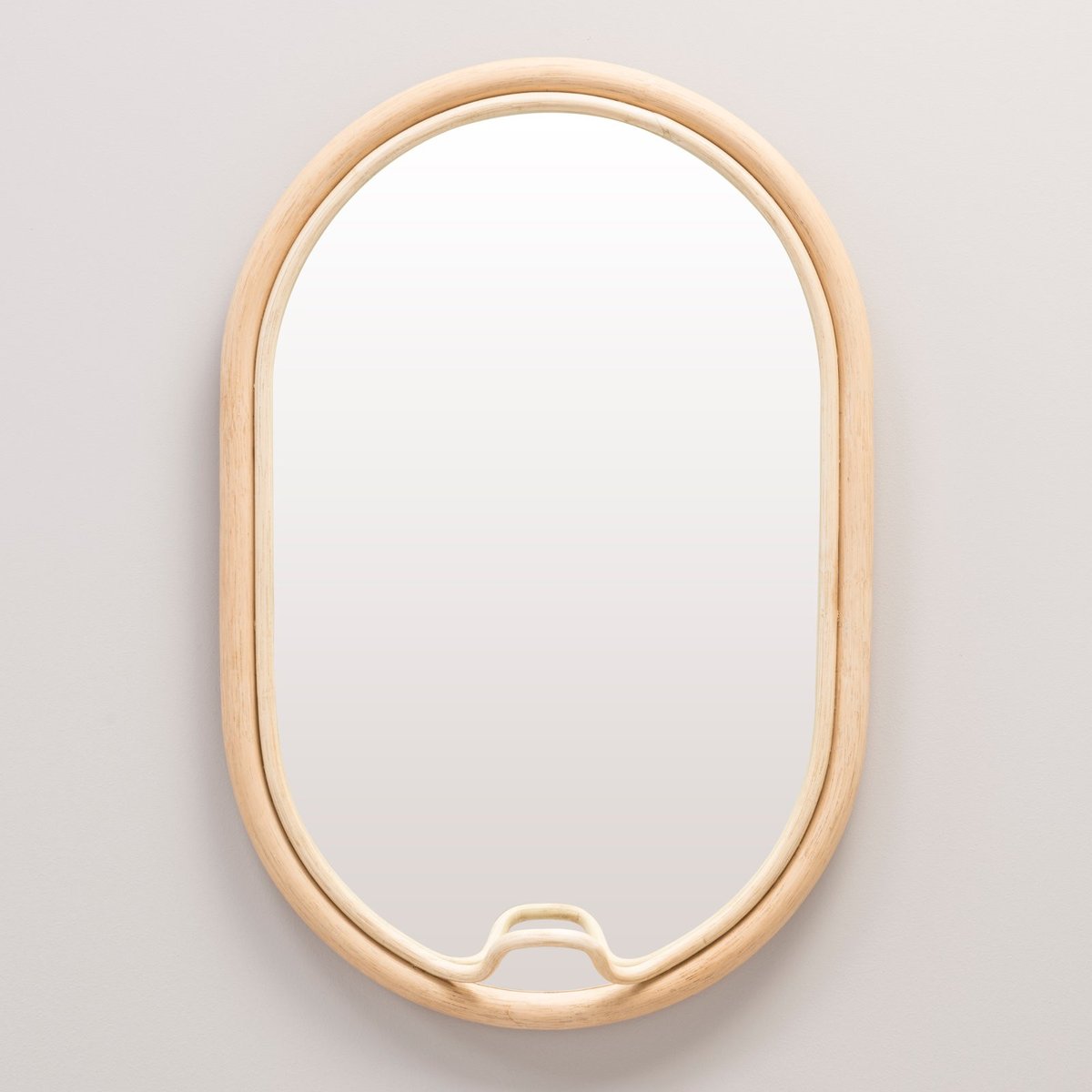 Miroir ovale LASSO rotin clair, ORCHID EDITION