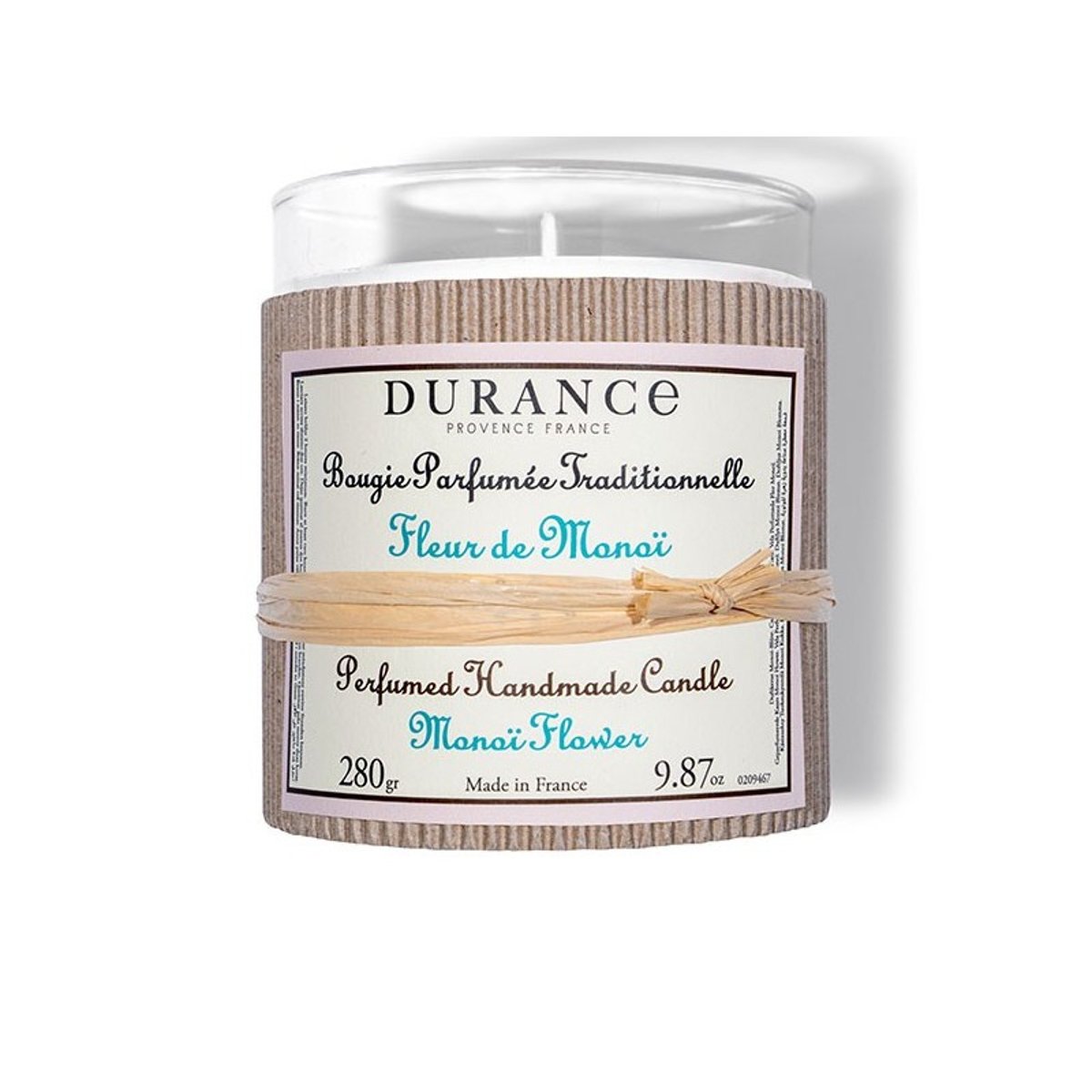 Grande bougie Fleur de Monoï couleur unique, DURANCE