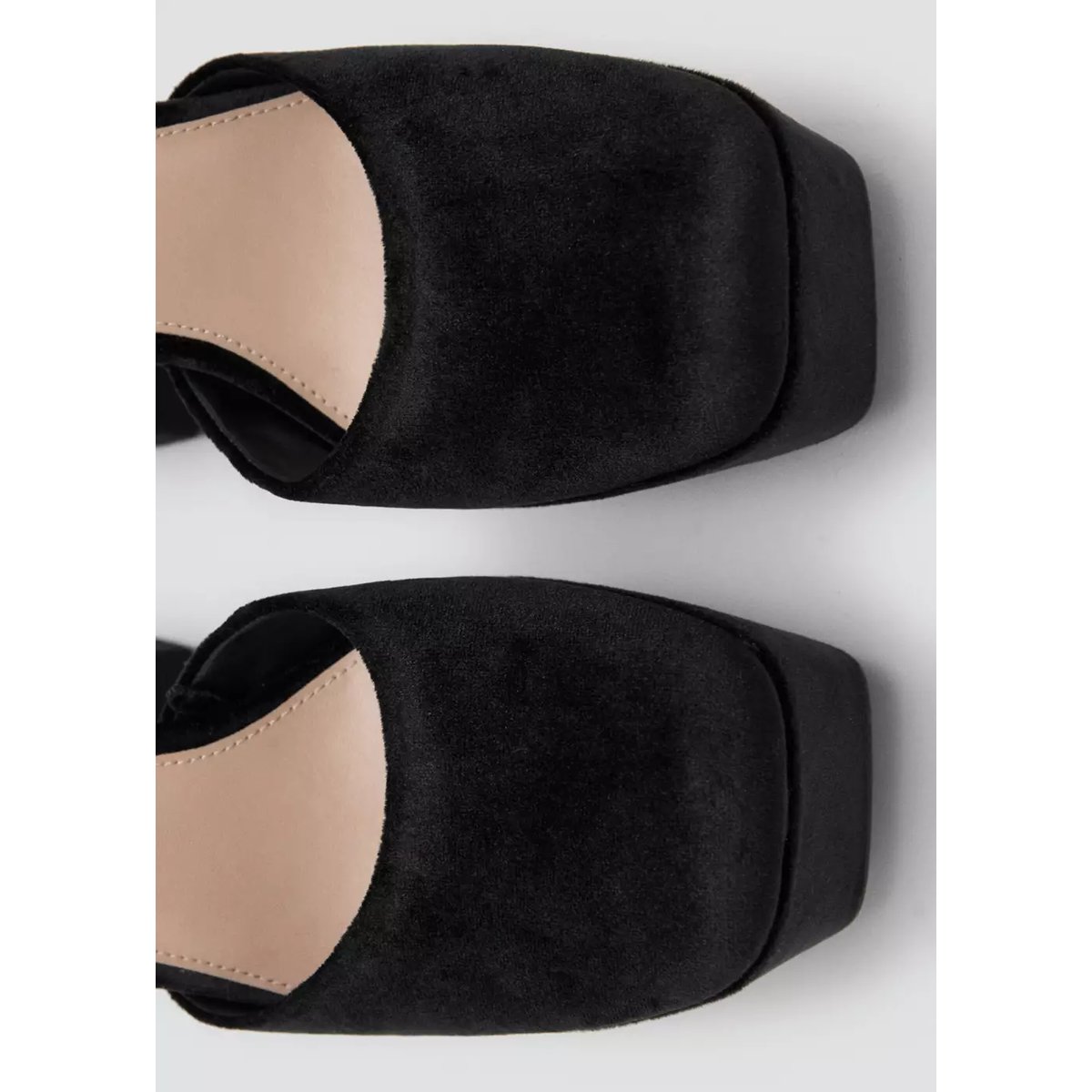 Sandales talon velours noir, MANGO TEEN