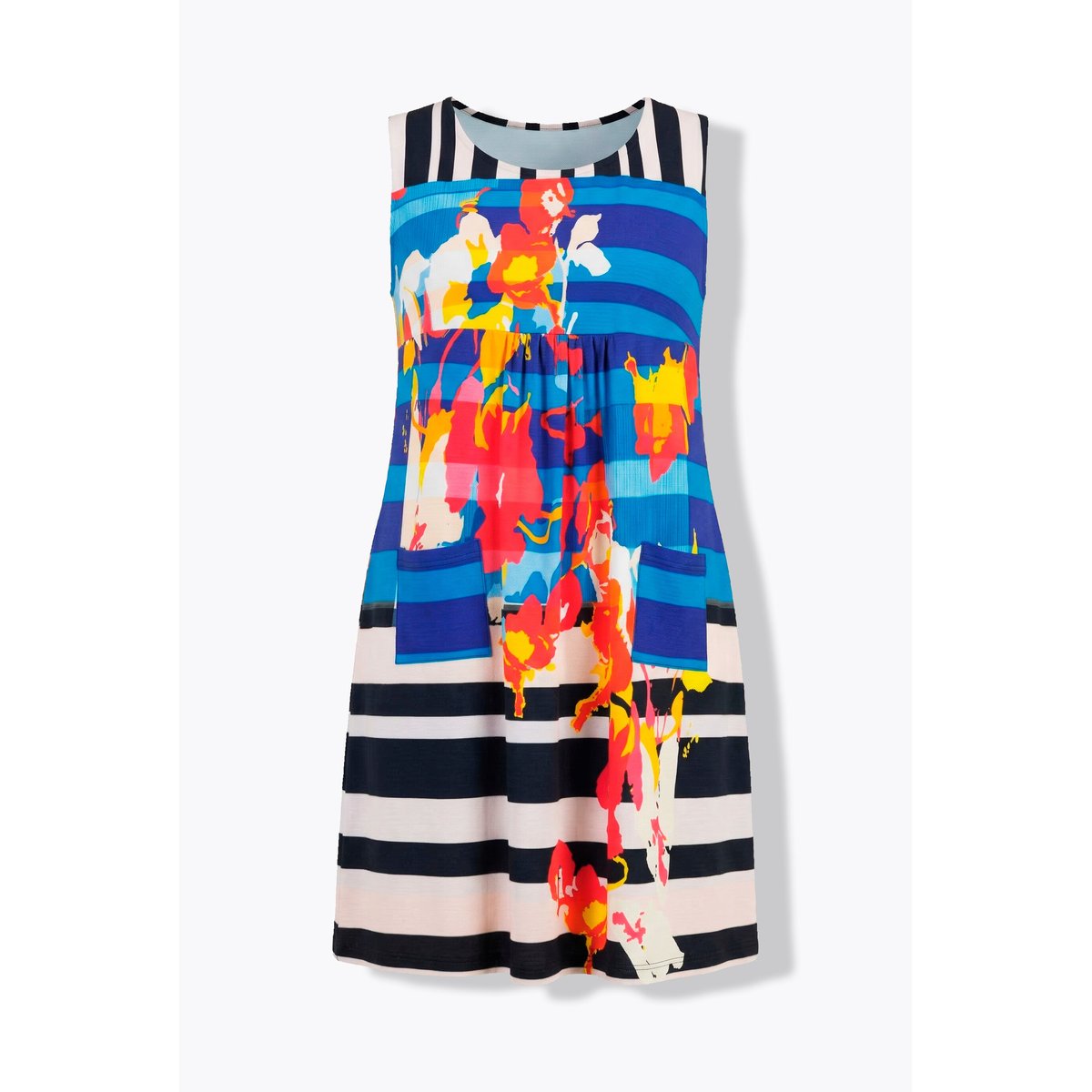 Robe sans manches en jersey marine, ULLA POPKEN