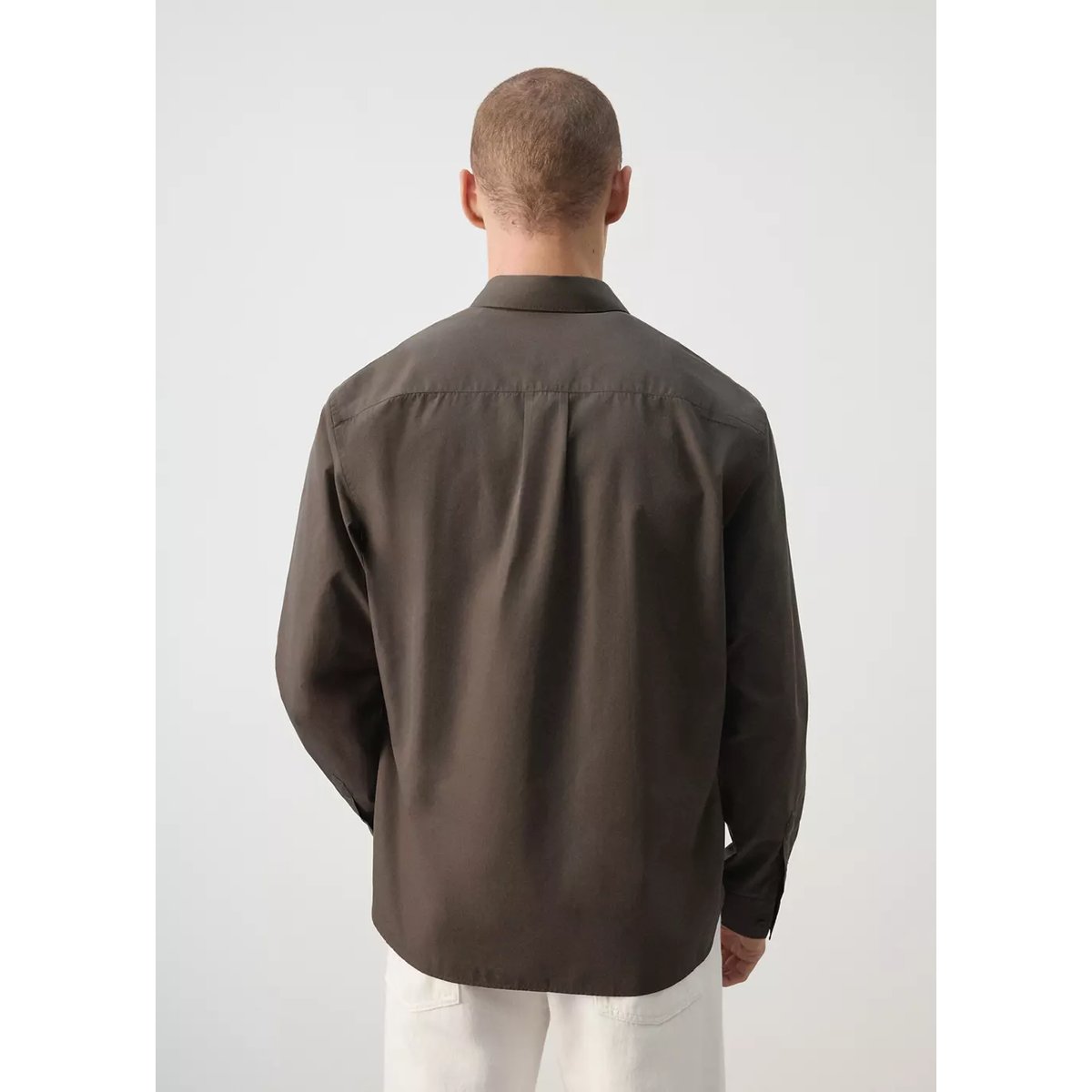 Chemise relaxed fit 100 % coton chocolat, MANGO MAN