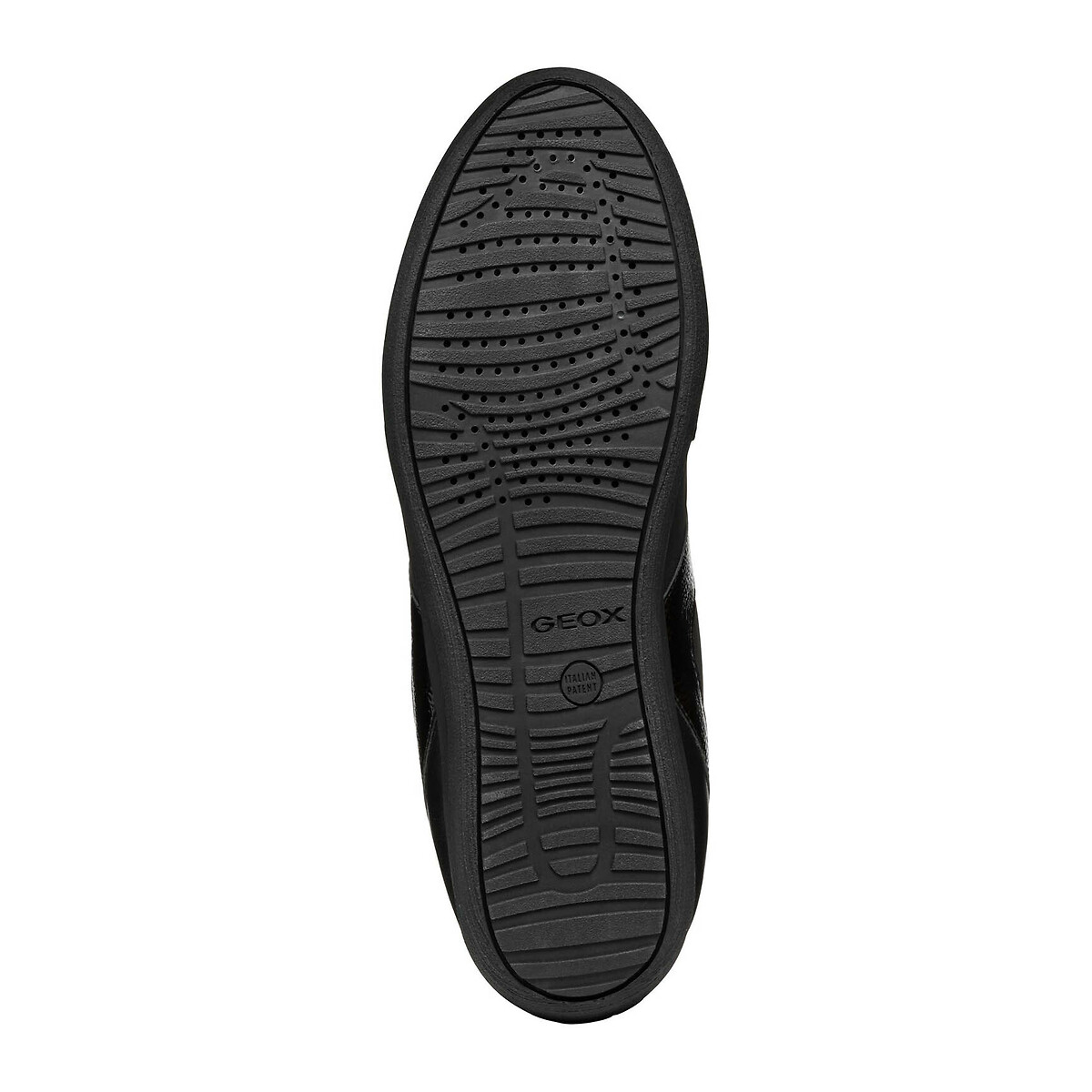 Myria Breathable High Top Trainers in Leather black, GEOX