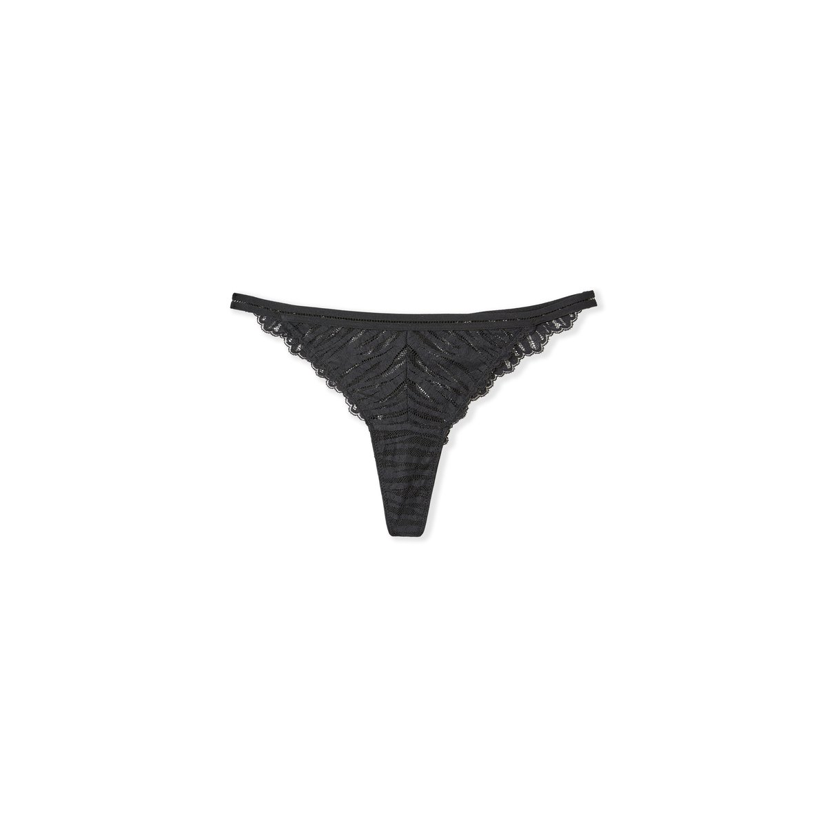 Tanga en dentelle ONYX noir, ETAM