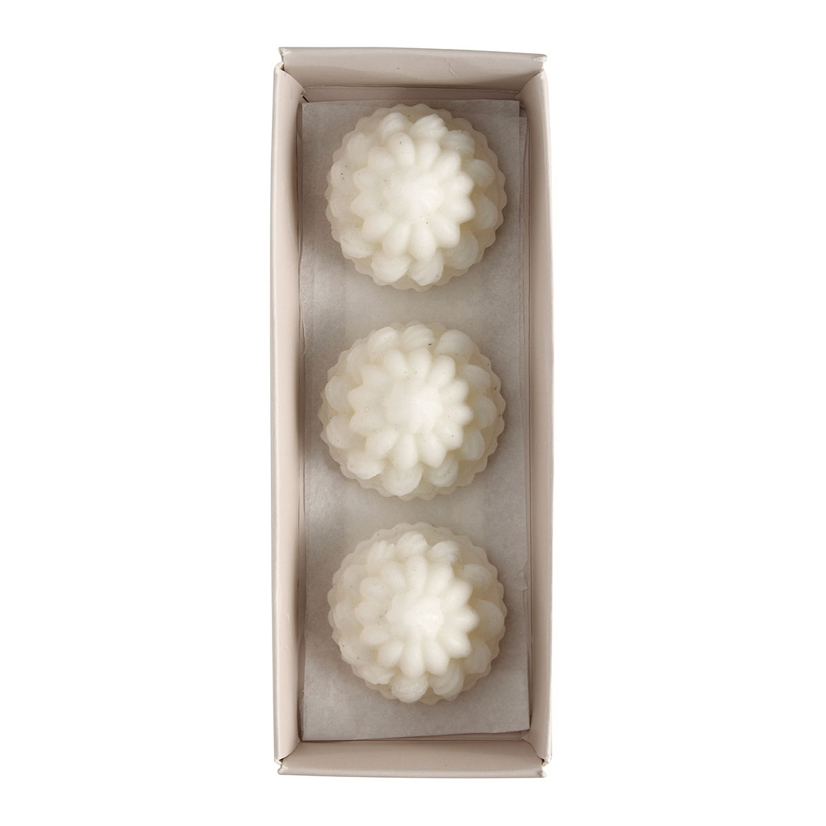 Coffret de 3 décors fondants en cire parfumée - Marquise blanc, MATHILDE M