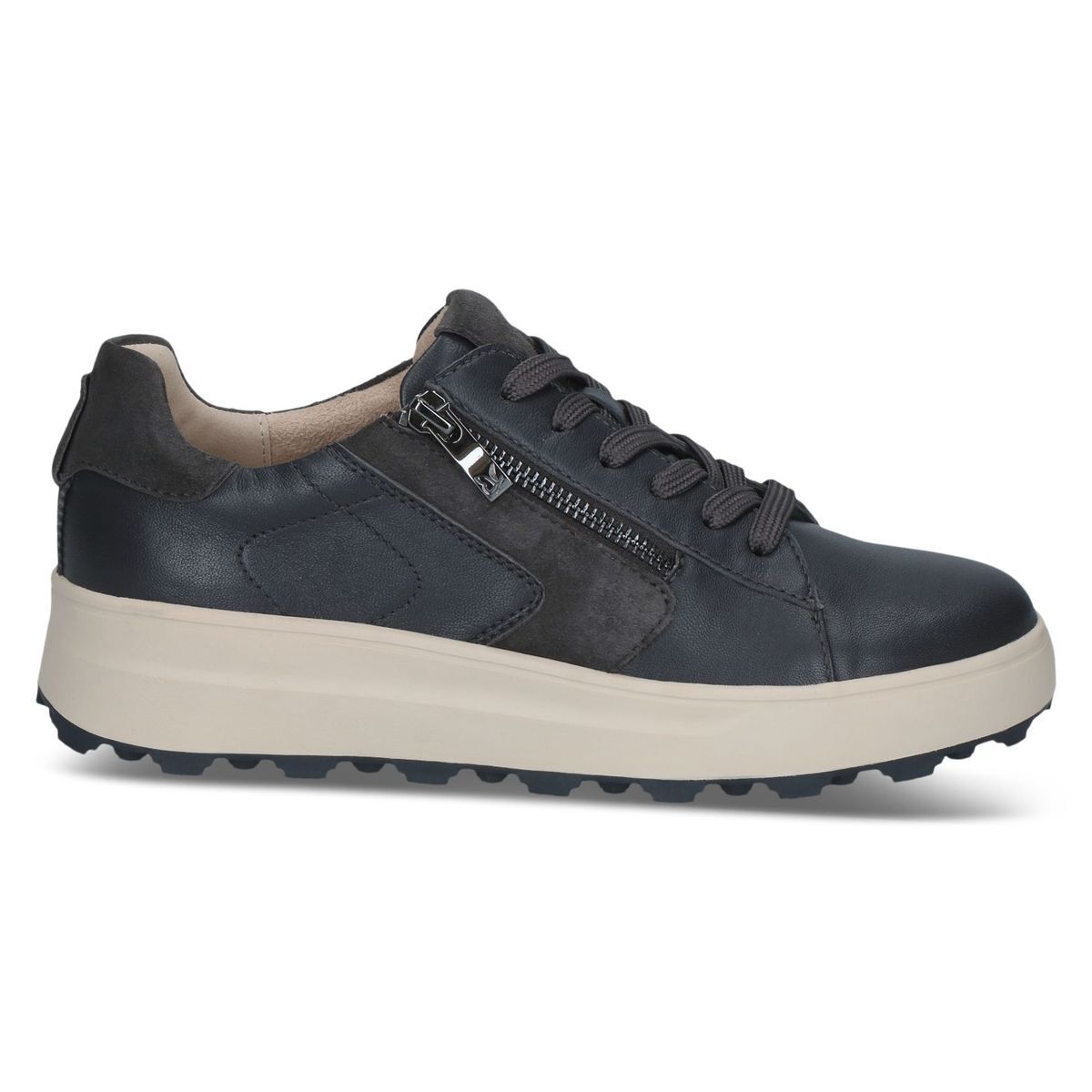Basket en cuir gris clair, CAPRICE