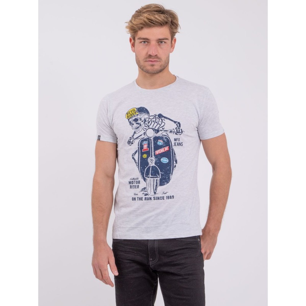 T-shirt Col Rond Pur Coton Nabalex gris, RITCHIE