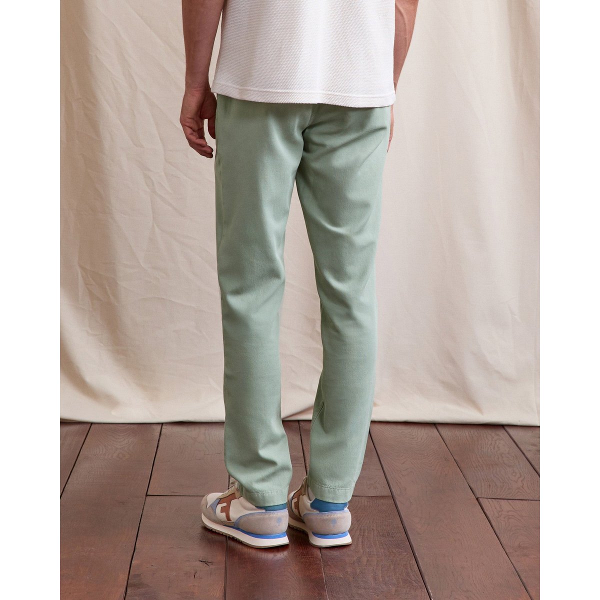 Pantalon élastique DREUILLE vert clair, FAGUO
