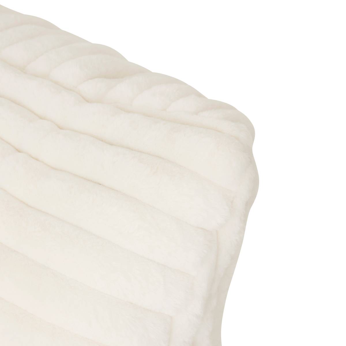 Fauteuil en velours côtelé MUZI blanc, ATMOSPHERA