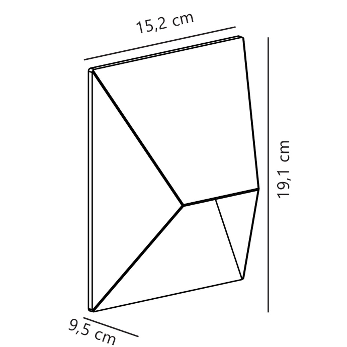 Applique murale extérieure architecturale en aluminium, PONTIO 15 blanc, NORDLUX
