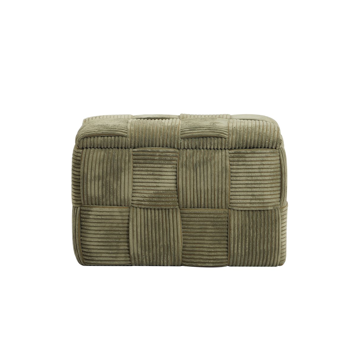 Banc avec rangement, velours côtelé, VANERN vert, NORDLYS