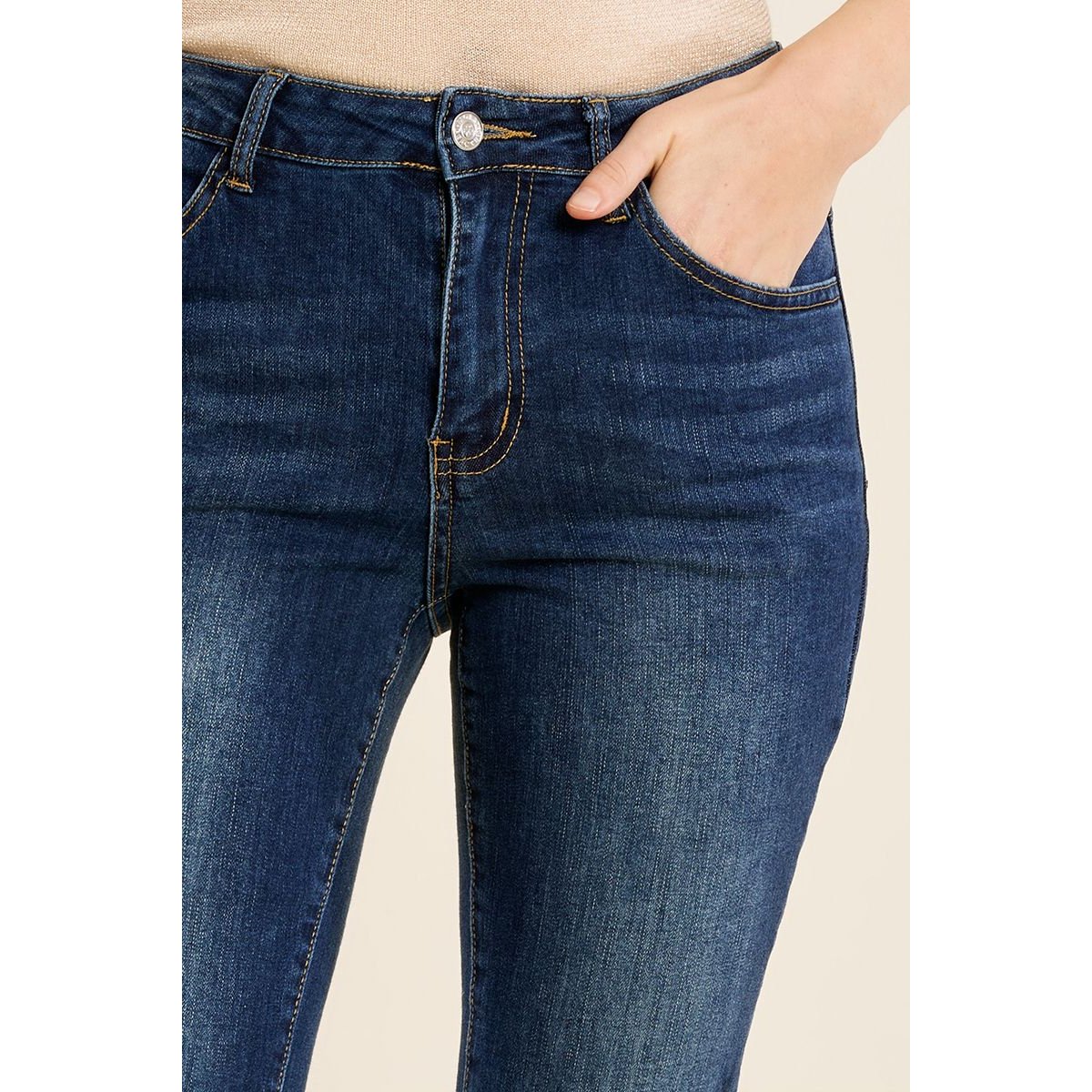 Jean flare longueur 7/8 brut denim, MOLLY BRACKEN