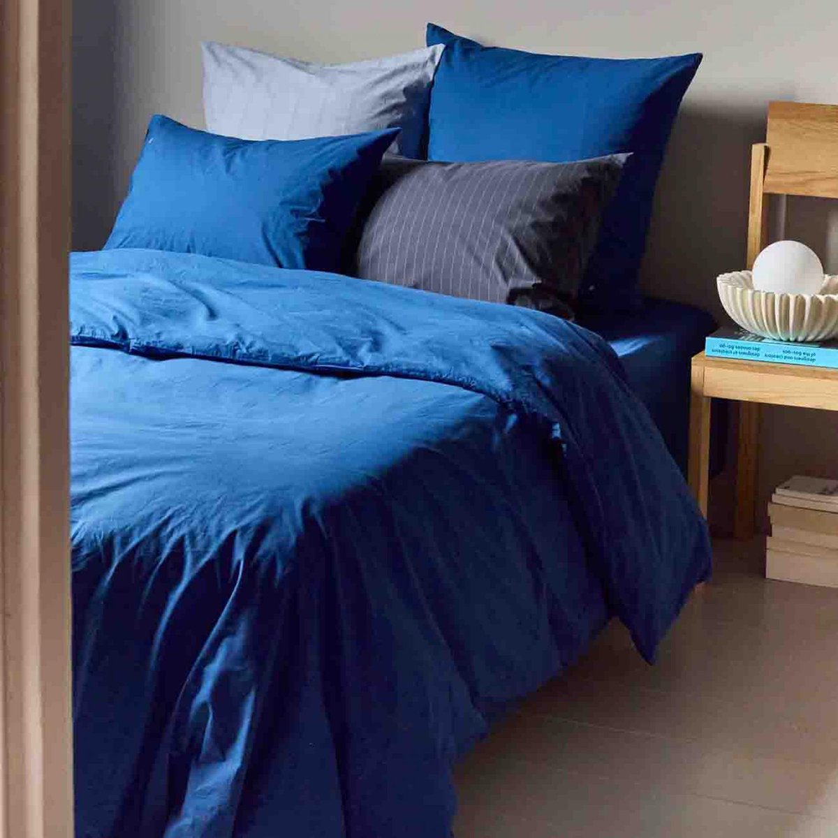 Taie d'oreiller Line blue, LA CERISE SUR LE GATEAU