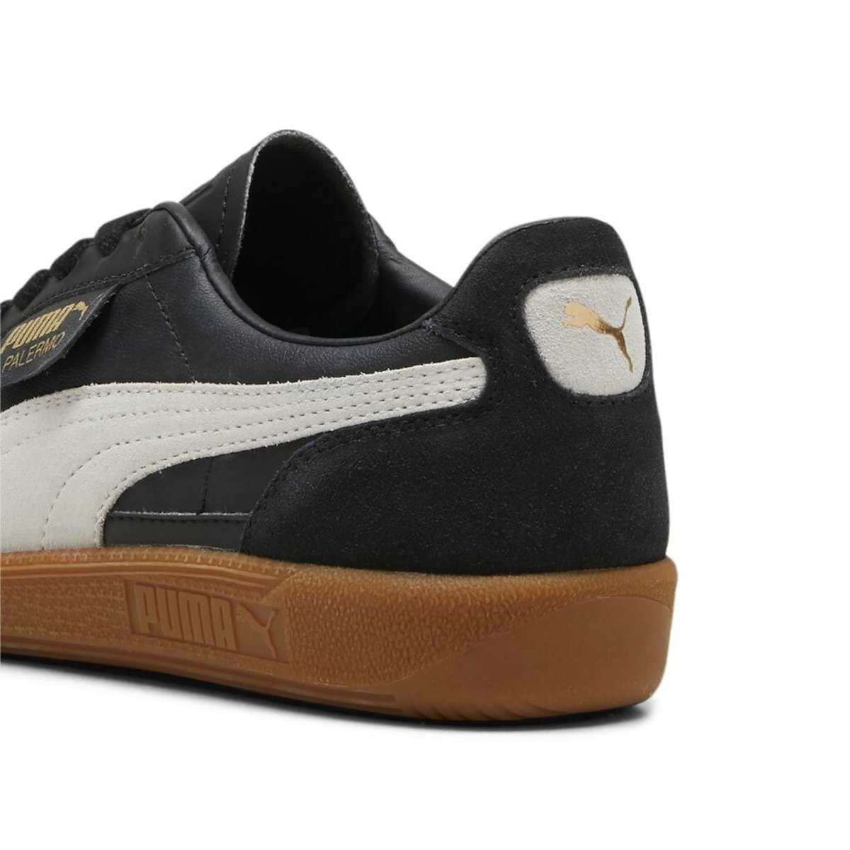 Baskets cuir Palermo noir/gris clair, PUMA