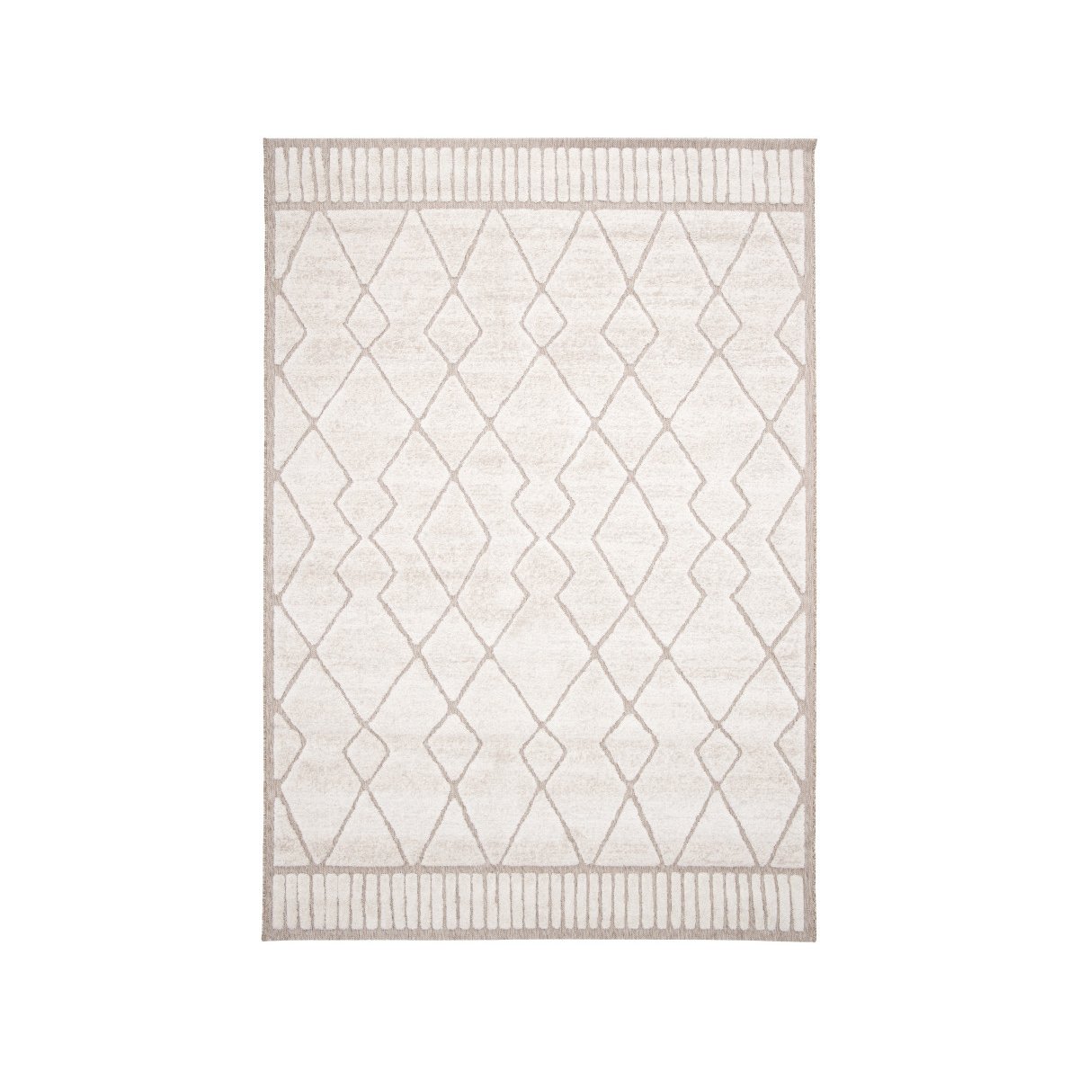 Tapis poils ras style ethnique, AGOSTO beige, BOBOCHIC
