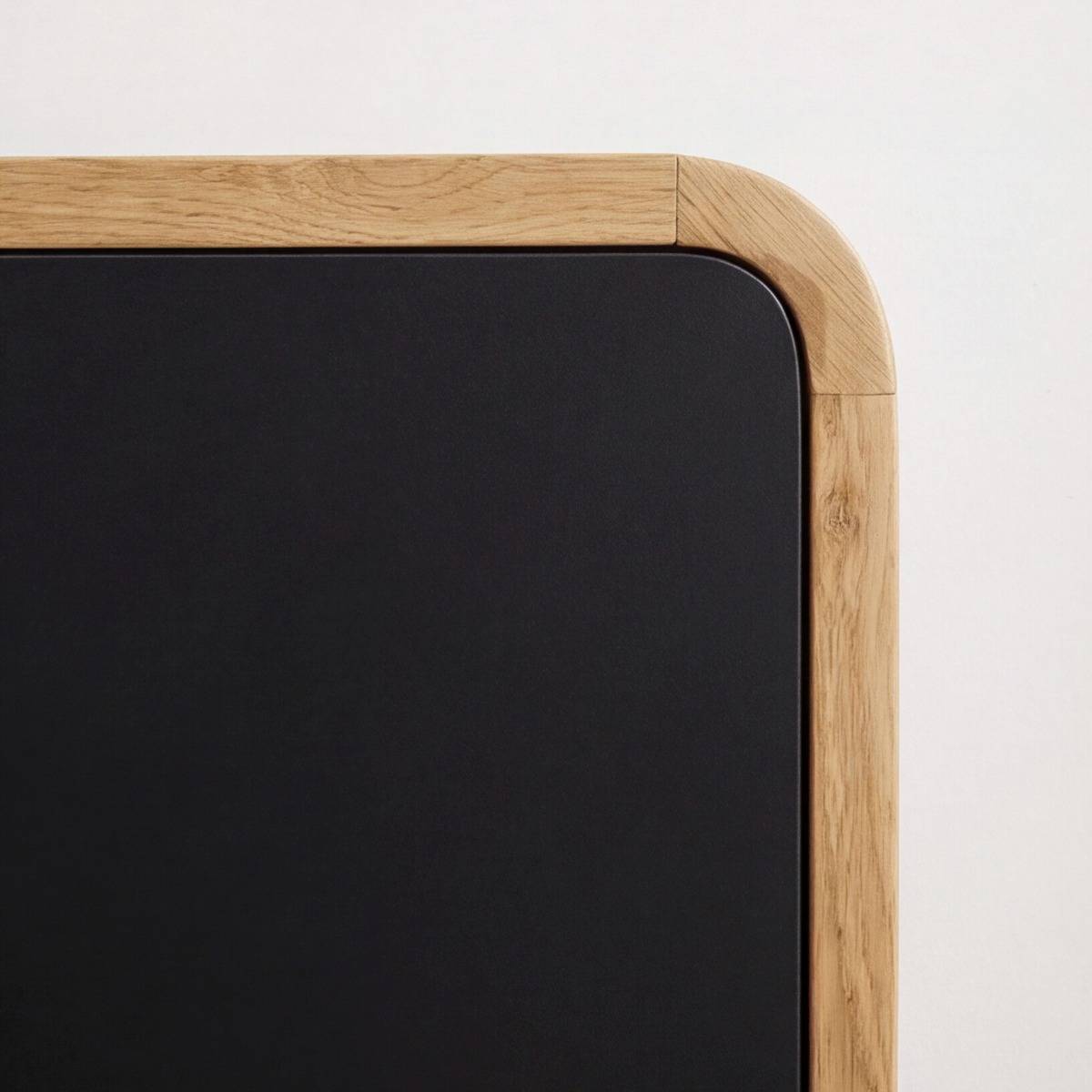 Buffet 4 portes en bois d'acacia CESAR noir, MADE IN MEUBLES