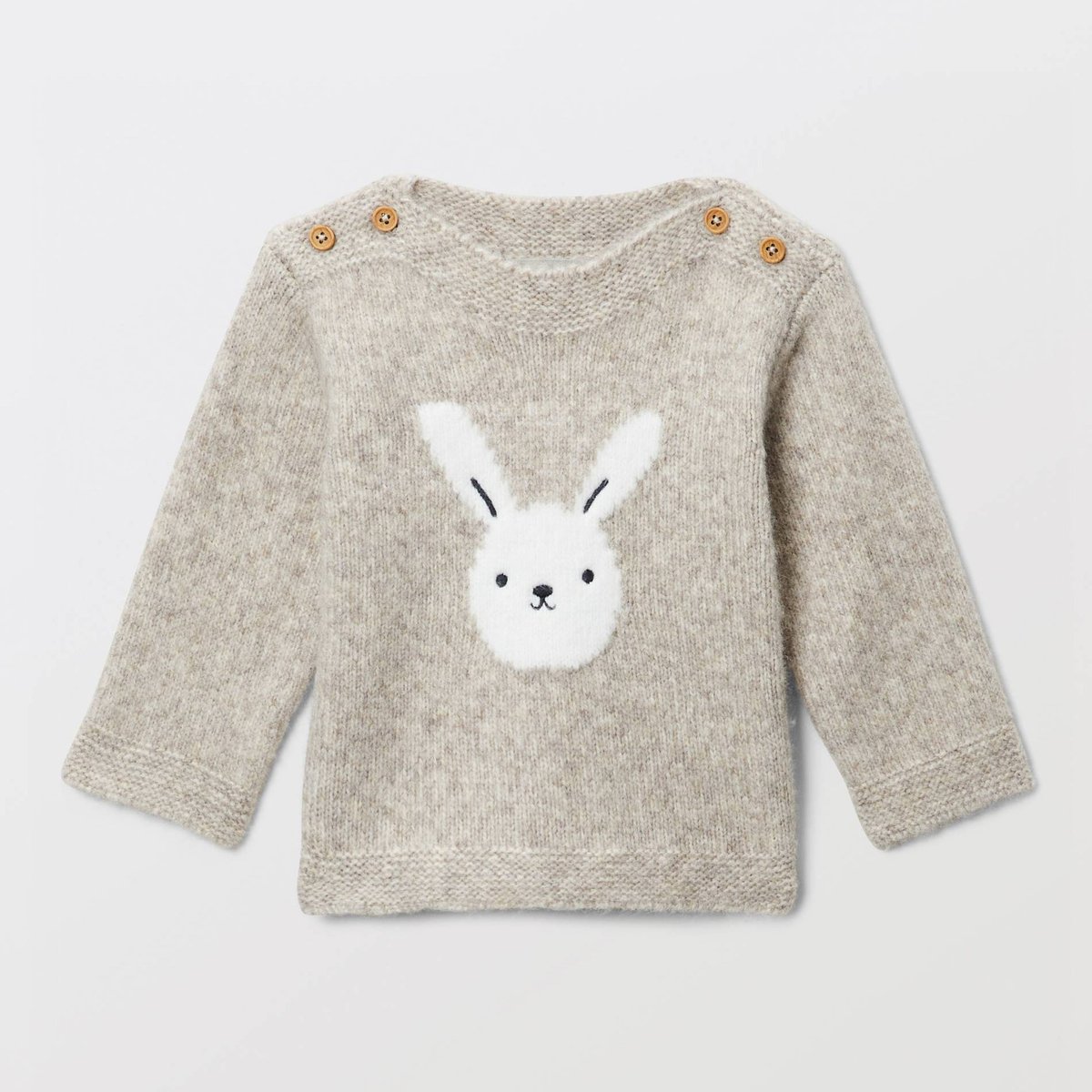 Pull col bateau intarsia beige chine, BOUT'CHOU