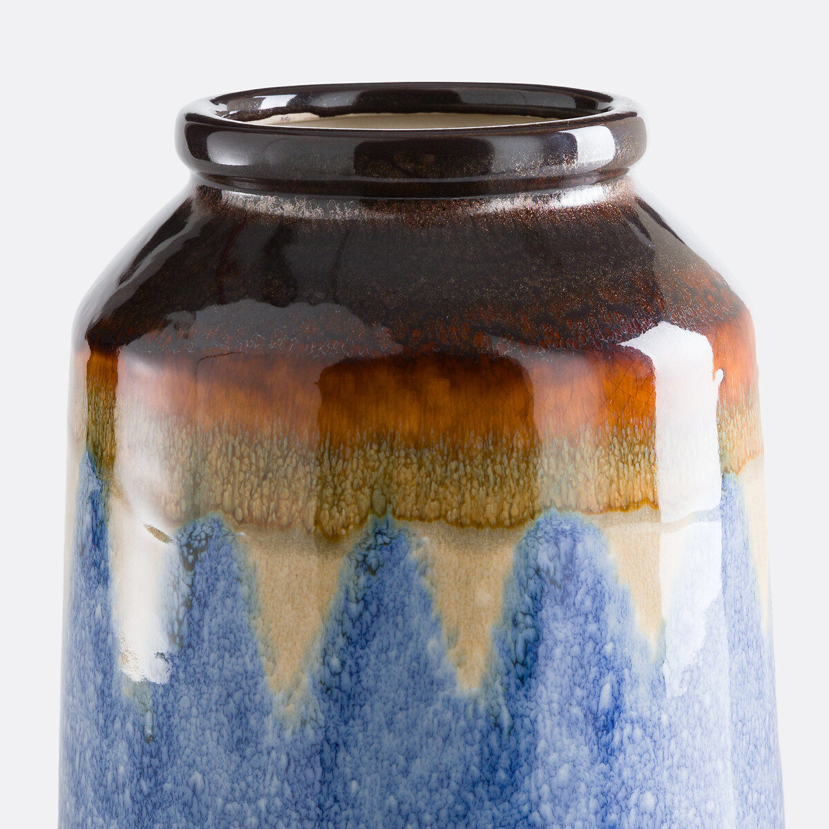 Vase bleu en céramique, hauteur 29 cm, ZIA multicolore, LA REDOUTE INTERIEURS