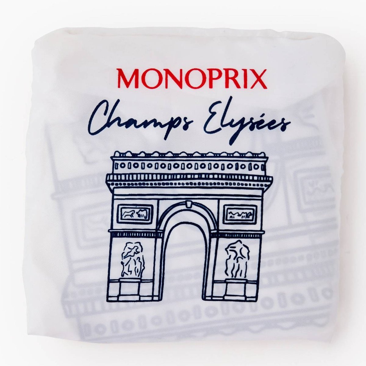 Sac dd champs Elysée, 40*45*14, polyester recyclé blanc, MONOPRIX