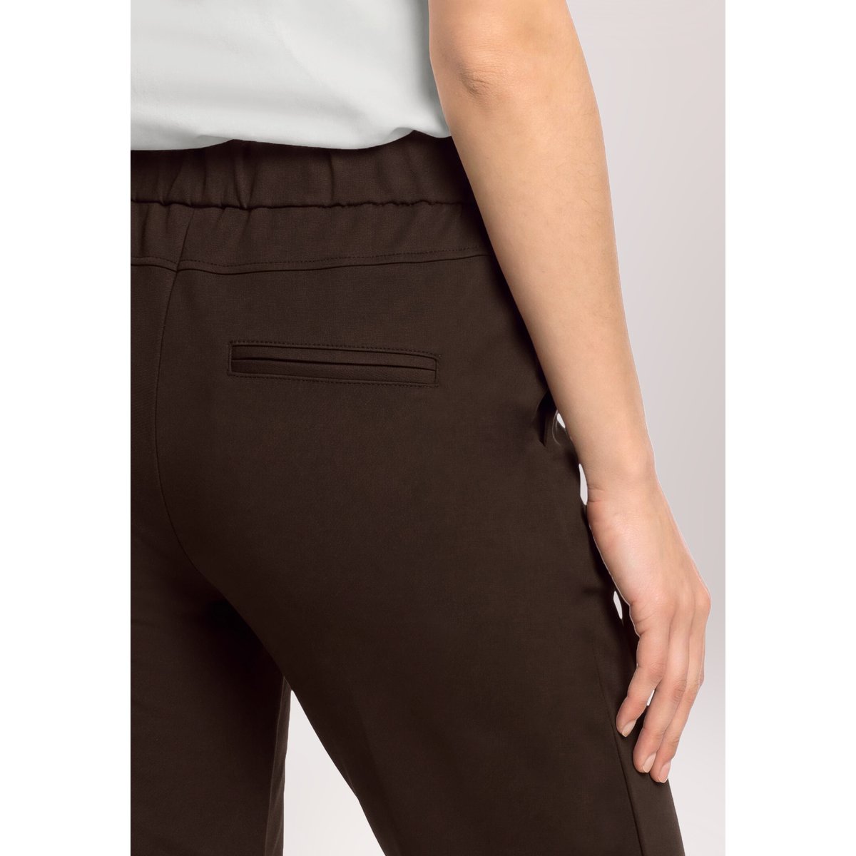 Pantalon à enfiler à poches zippées marron foncé, CARTOON
