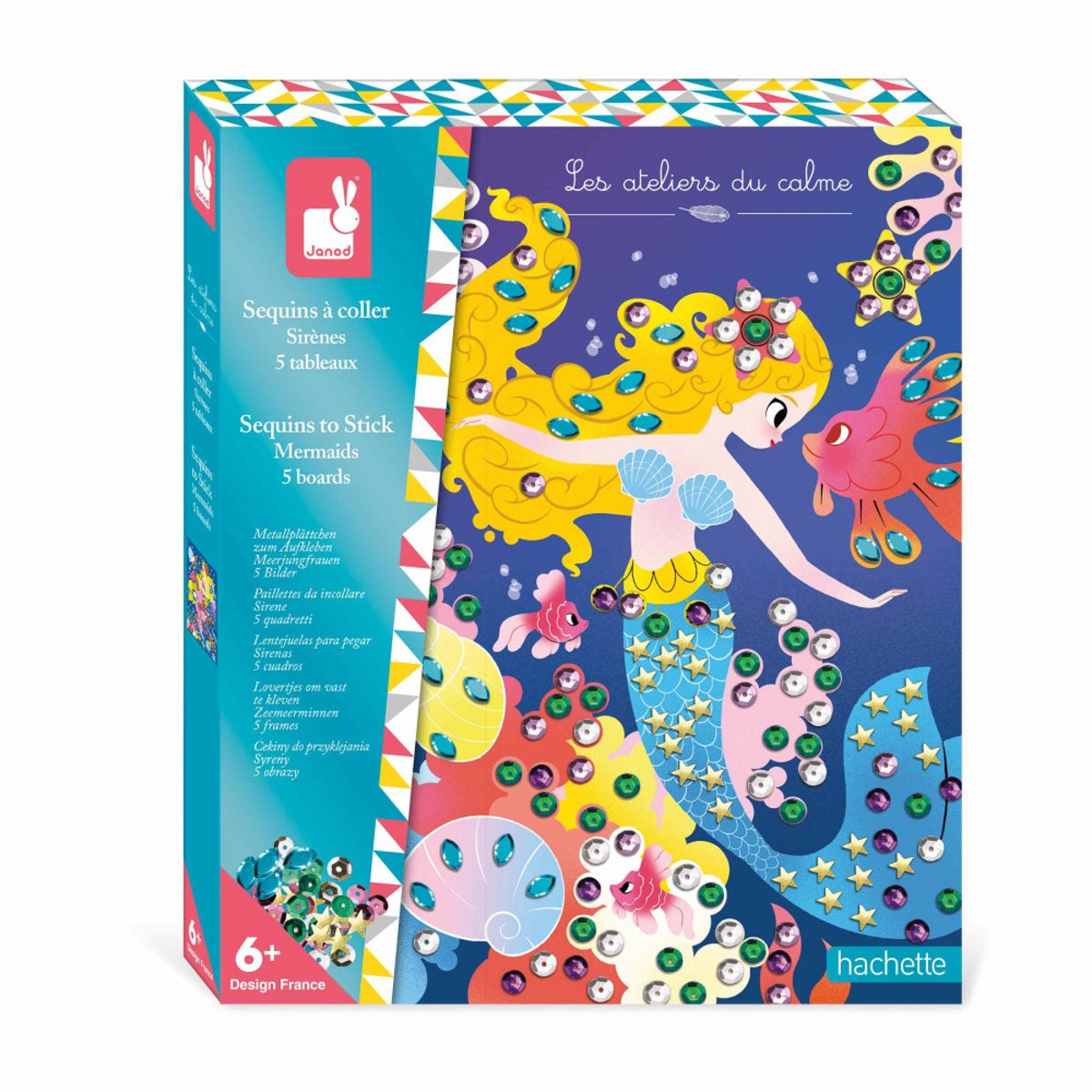 Sequins A Coller Sirenes multicolore, JANOD