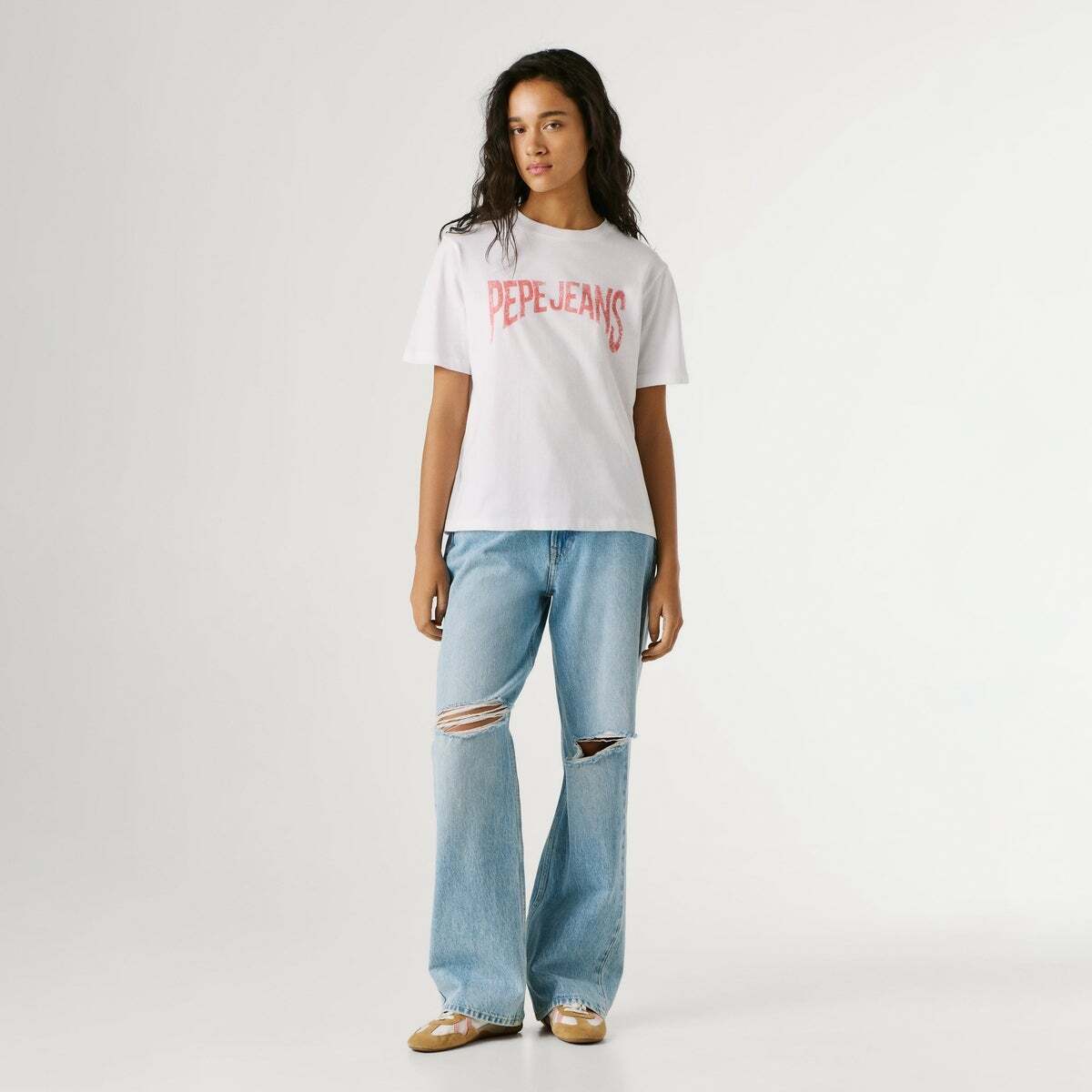 T-Shirt Avec Logo blanc, PEPE JEANS