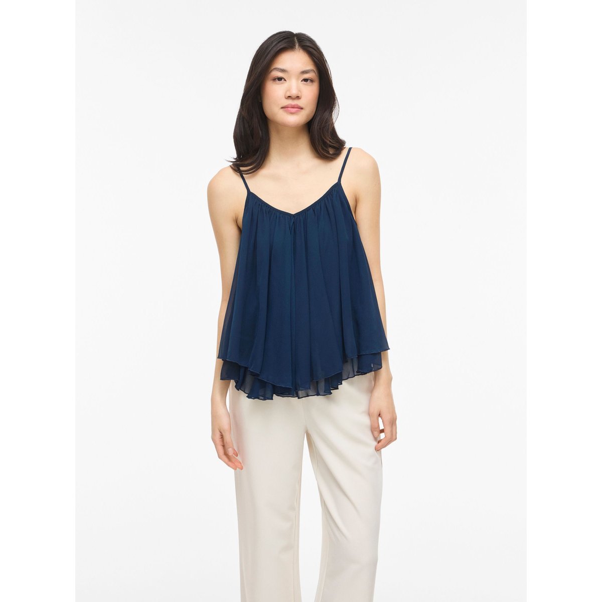 Top À Bretelles navy blazer, VILA
