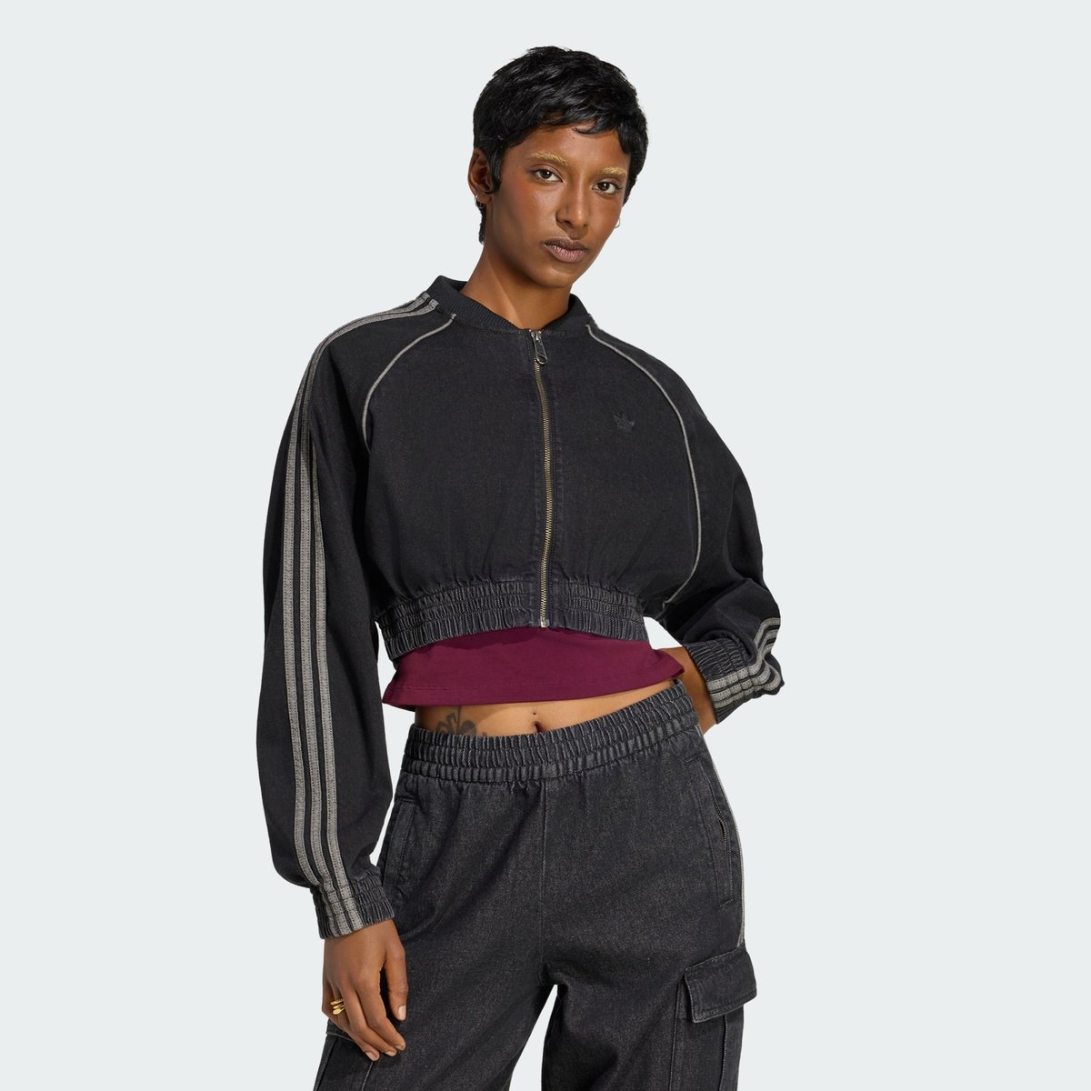 Veste De Survêtement Denim Sst Veste De Survêtement Denim Sst true black denim, adidas Originals