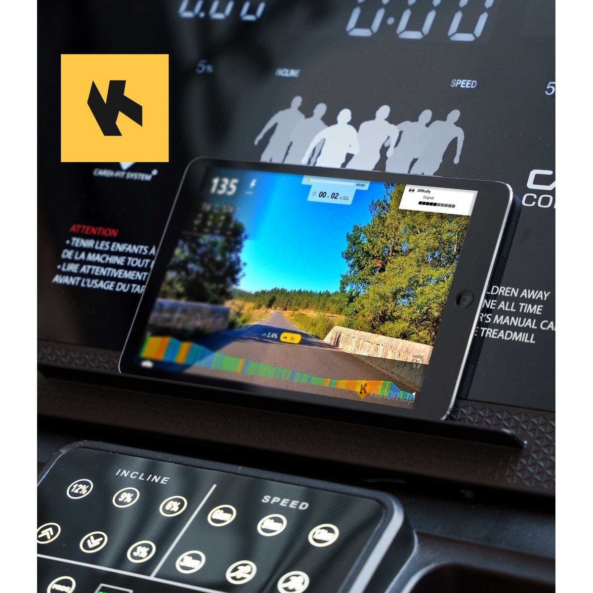Tapis de course connecté 22 km/h - CARE - Fast Runner SP noir, CARE FITNESS