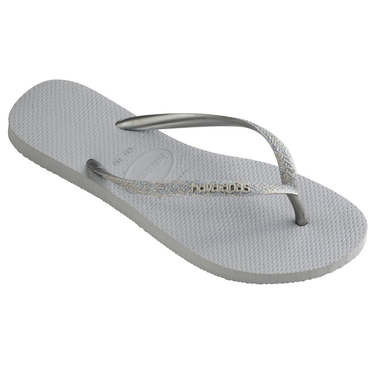 Tong Slim Glitter Me gris, HAVAIANAS