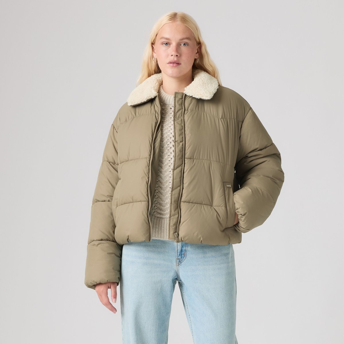 Doudoune sherpa Palmer marron - fallen rock, LEVI'S