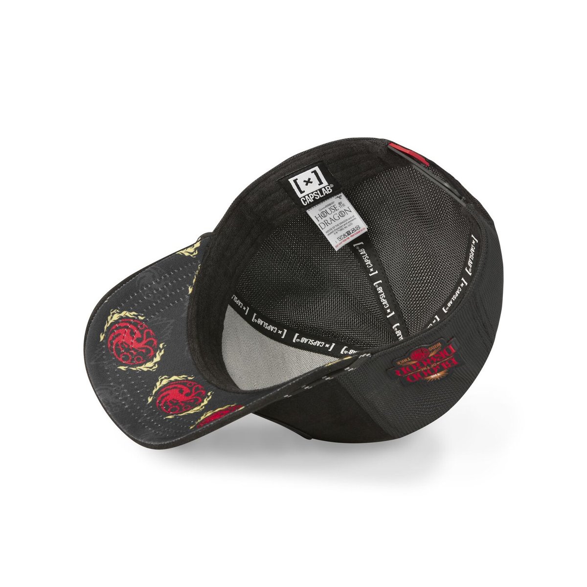Casquette trucker House of Dragon noir/rouge, CAPSLAB