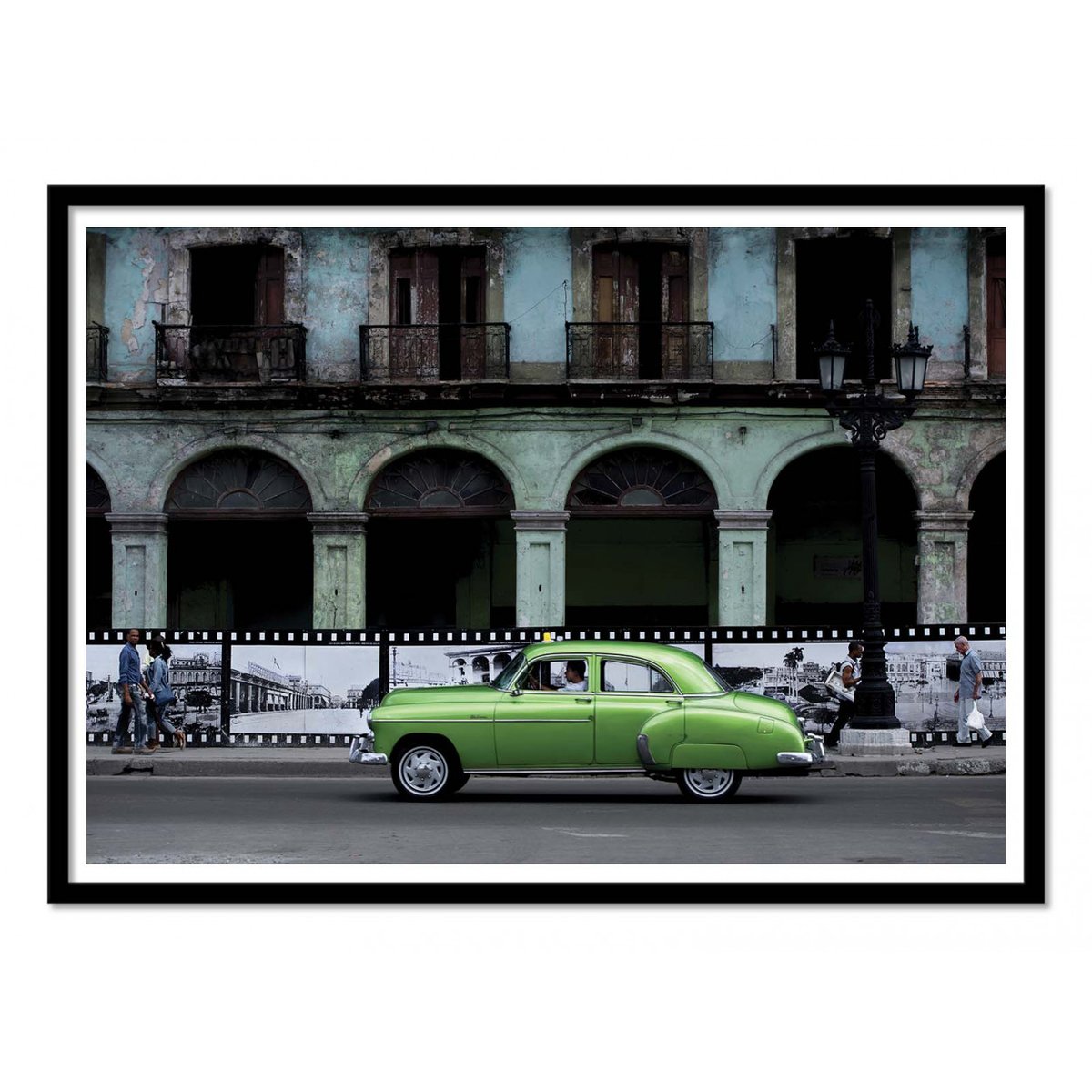 Affiche d’art et cadre noir 50 x 70 cm - Havana frames - Alper Uke affiche d'art avec cadre bois noir, WALL EDITIONS