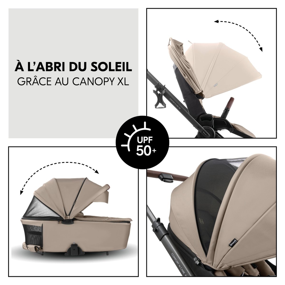 Poussette duo Comfort N Care Air Set Mocha couleur unique, HAUCK