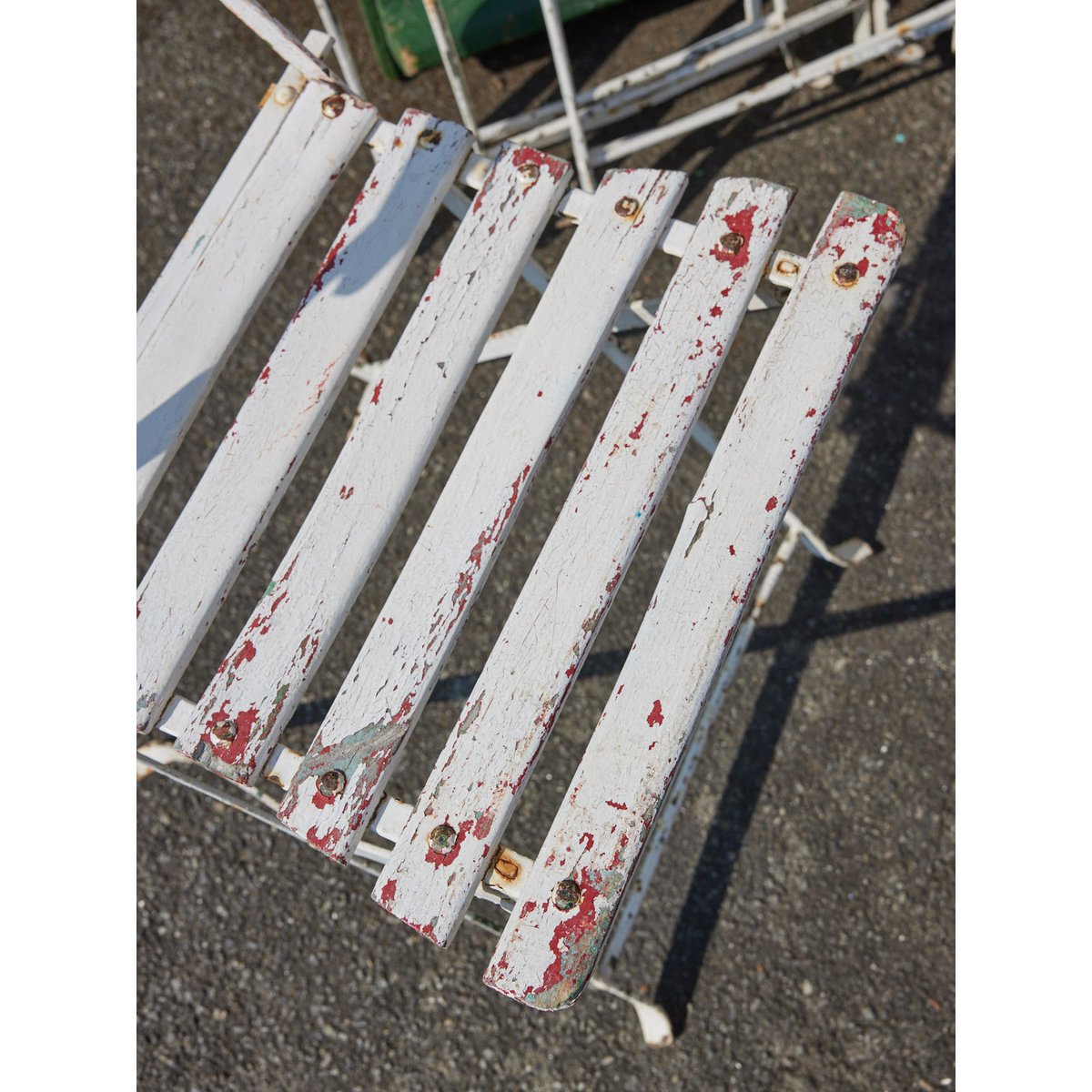 Lot de 4 chaises pliantes vintage Claude N°1441 - Bon état blanc, DEBONGOUT