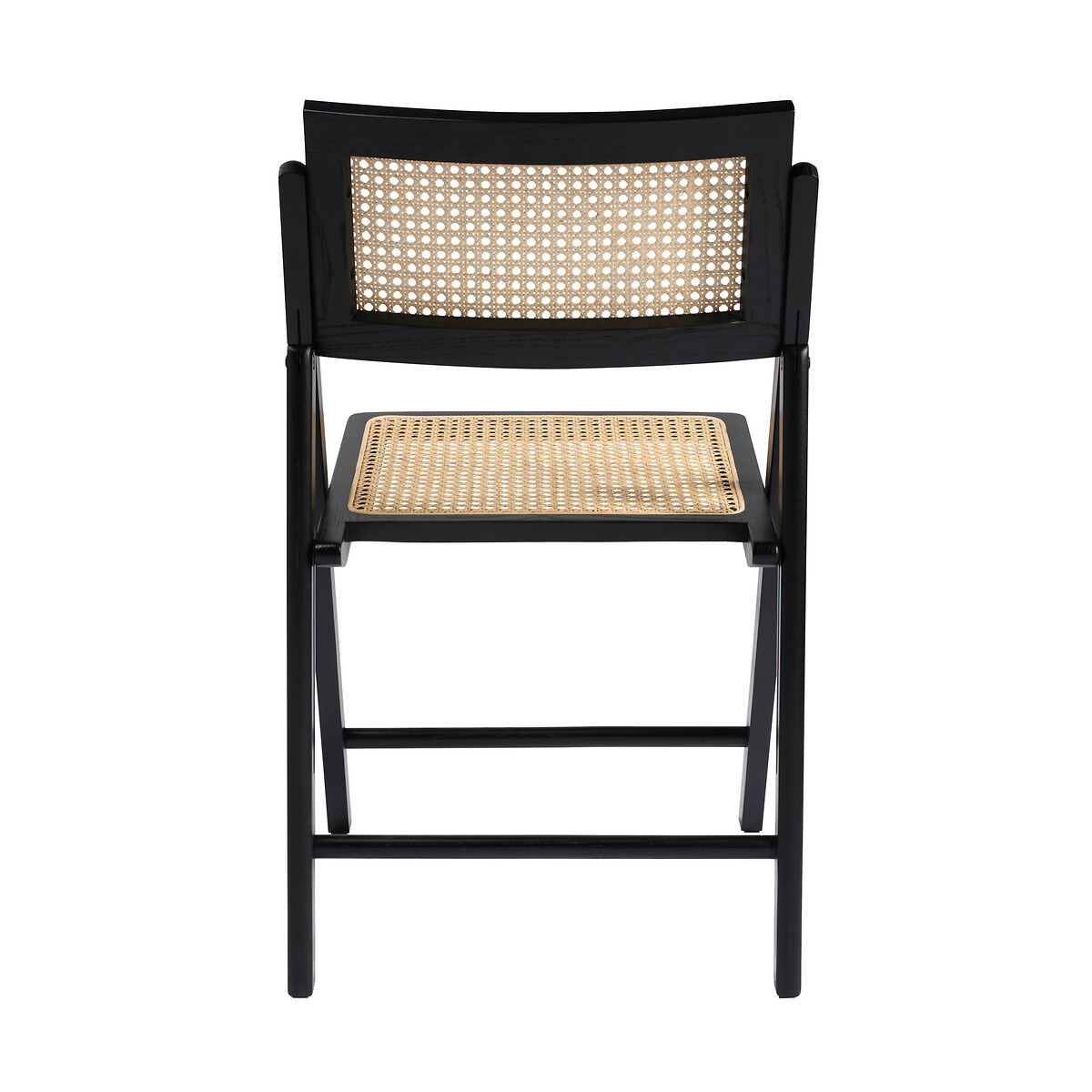 Aster Ash Wood & Rattan  Folding Dining Chair black, ÉDITÉ