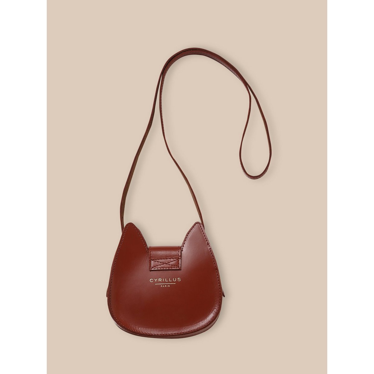 Sac écureuil en cuir cognac, CYRILLUS