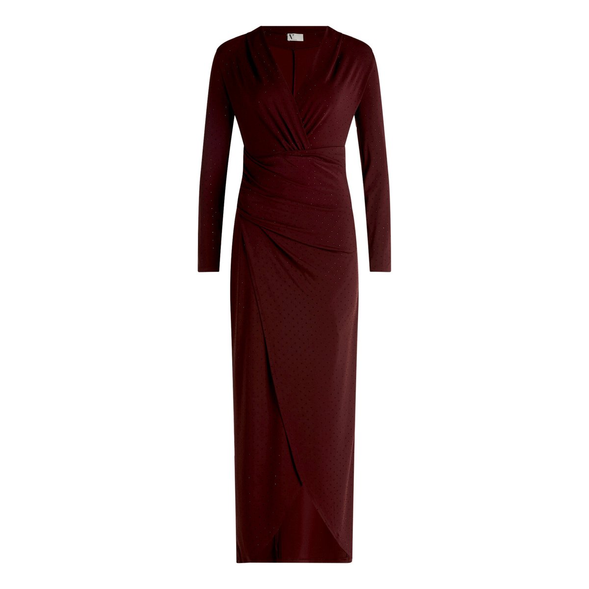 Robe de soirée à encolure en v deep dahlia, VERA MONT